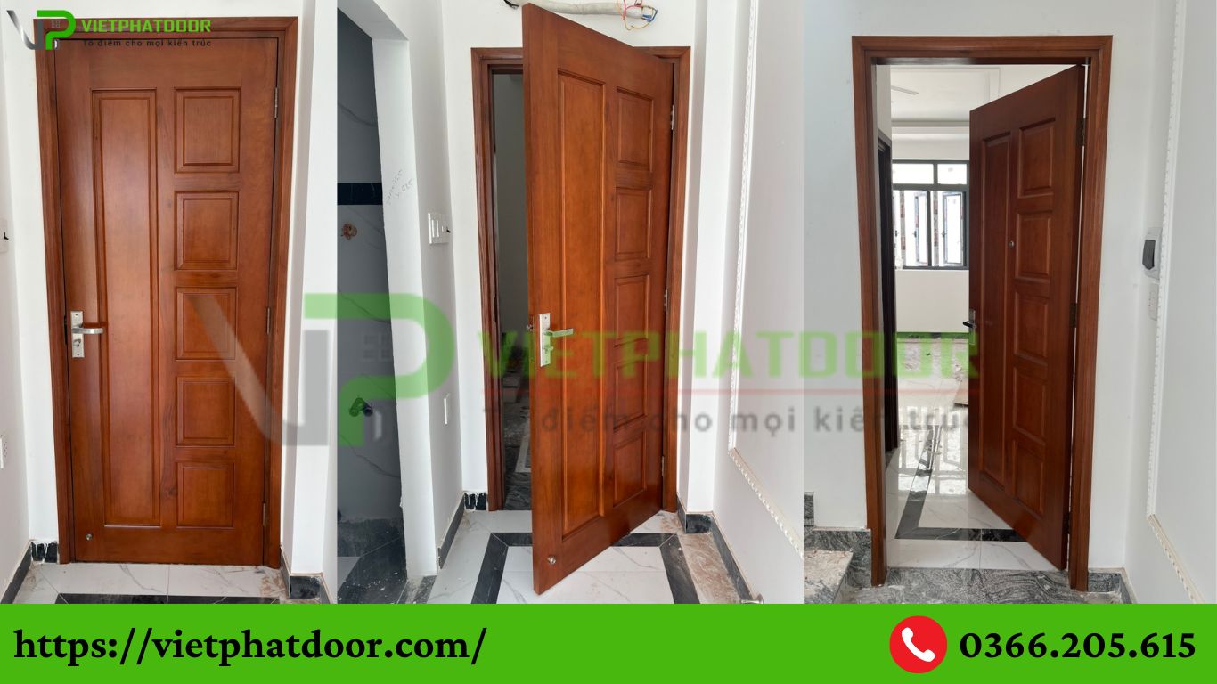 CỬA GỖ CÔNG NGHIỆP THẾ HỆ MỚI CHỐNG NƯỚC GIÁ TỐT, UY TÍN Ở LONG AN THÍCH HỢP CHO CẢ CỬA PHÒNG VÀ CỬA NHÀ VỆ SINH TOILET CUA GO HDF 3