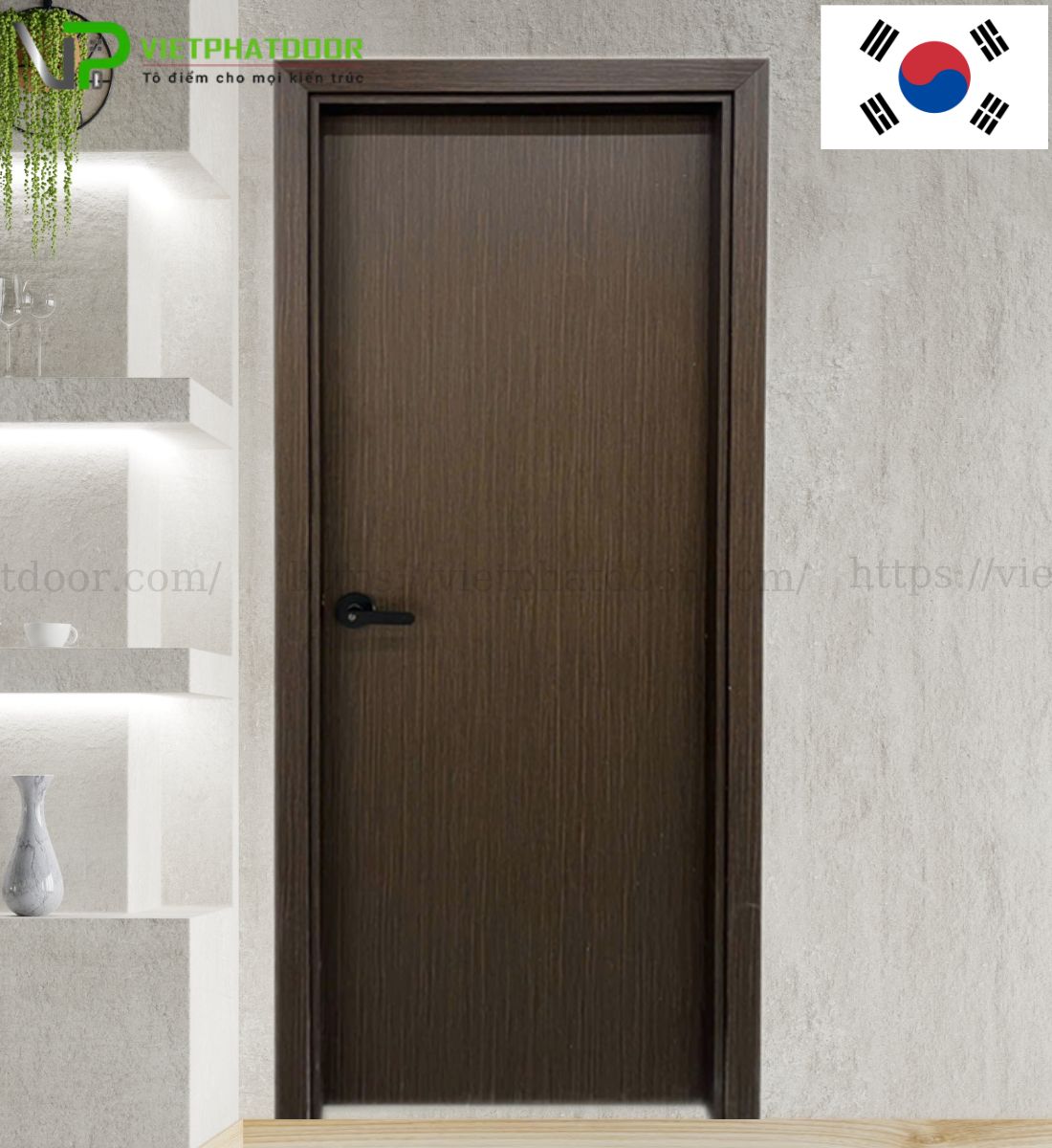 Báo Giá Cửa Nhựa Giả Gỗ ABS Hàn Quốc Tại TP.HCM - Lựa Chọn Hoàn Hảo Cho Không Gian Hiện Đại CỬA NHỰA ABS HÀN QUỐC VP KOS U6405 - PHẴNG