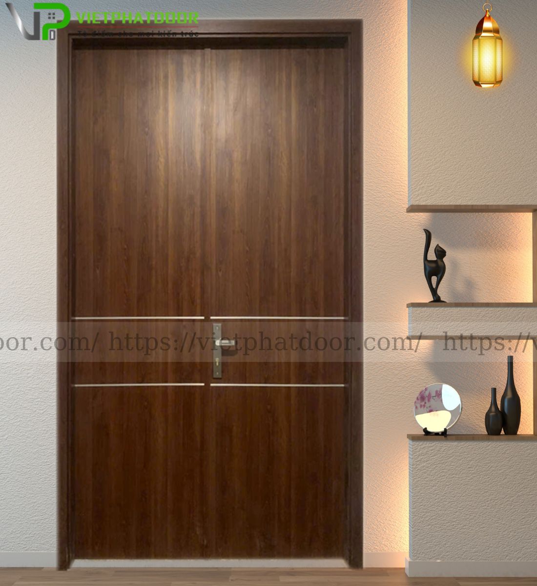 CỬA NHỰA COMPOSITE 2 CÁNH SYB 14 - PHẴNG CHẠY CHỈ NHÔM