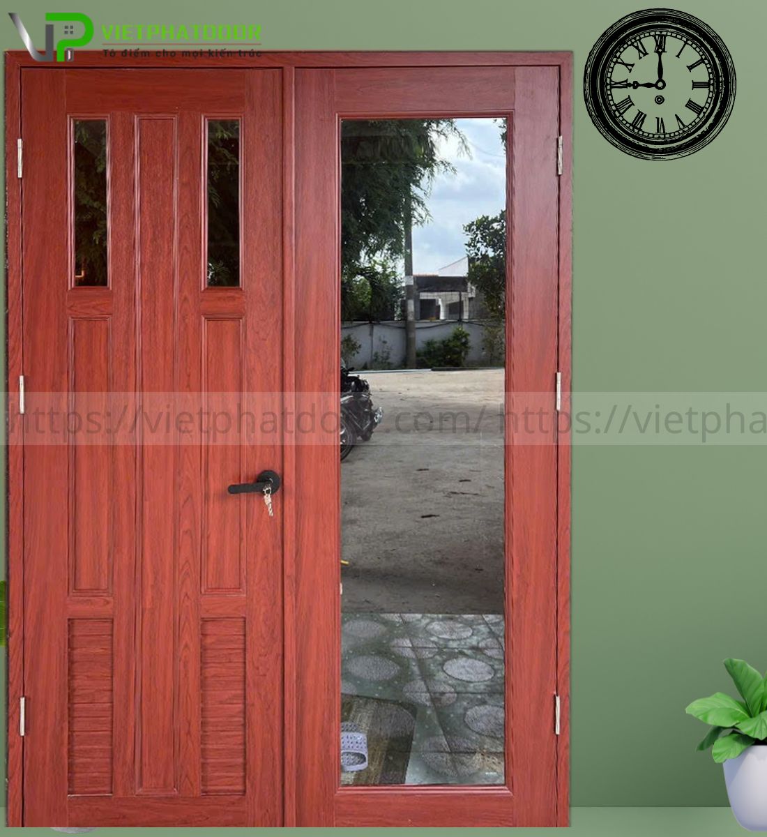 CỬA NHỰA ĐÀI LOAN 2 CÁNH YG - 80