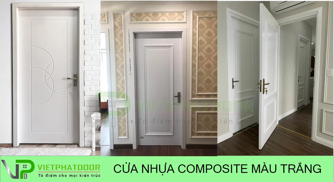 CỬA NHỰA GIẢ GỖ COMPOSITE MÀU TRẮNG CUA RAG81