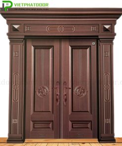 CỬA THÉP VÂN GỖ 2 CÁNH