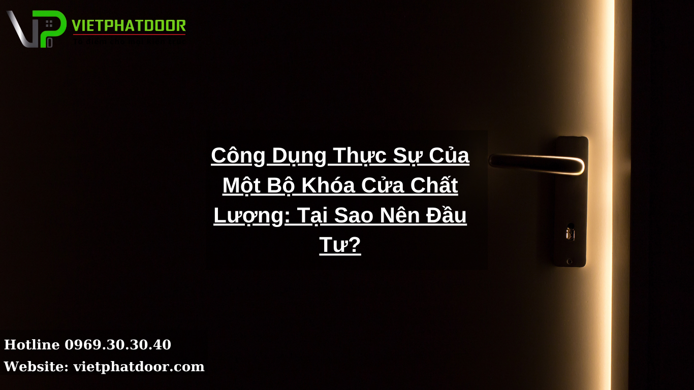 Công Dụng Thực Sự Của Một Bộ Khóa Cửa Chất Lượng Tại Sao Nên Đầu Tư