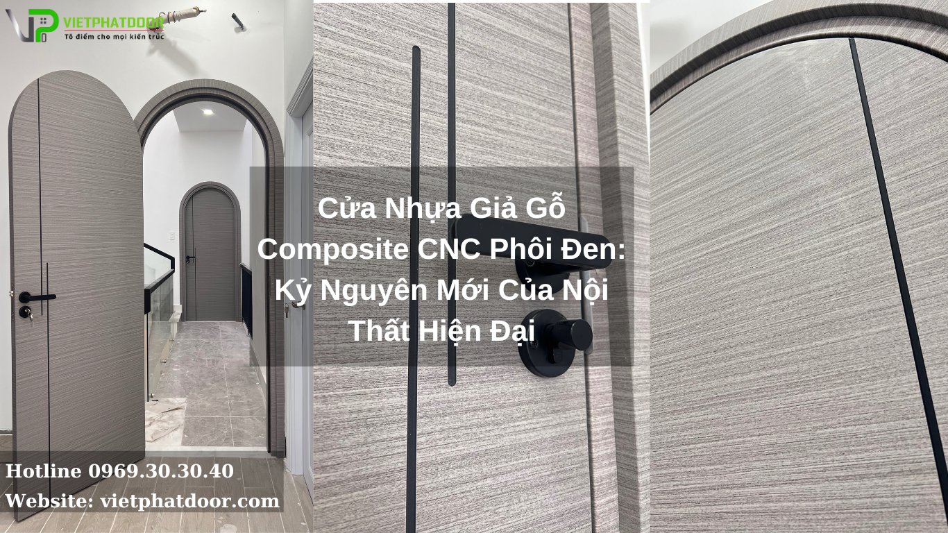 Cửa Nhựa Giả Gỗ Composite CNC Phôi Đen Kỷ Nguyên Mới Của Nội Thất Hiện Đại