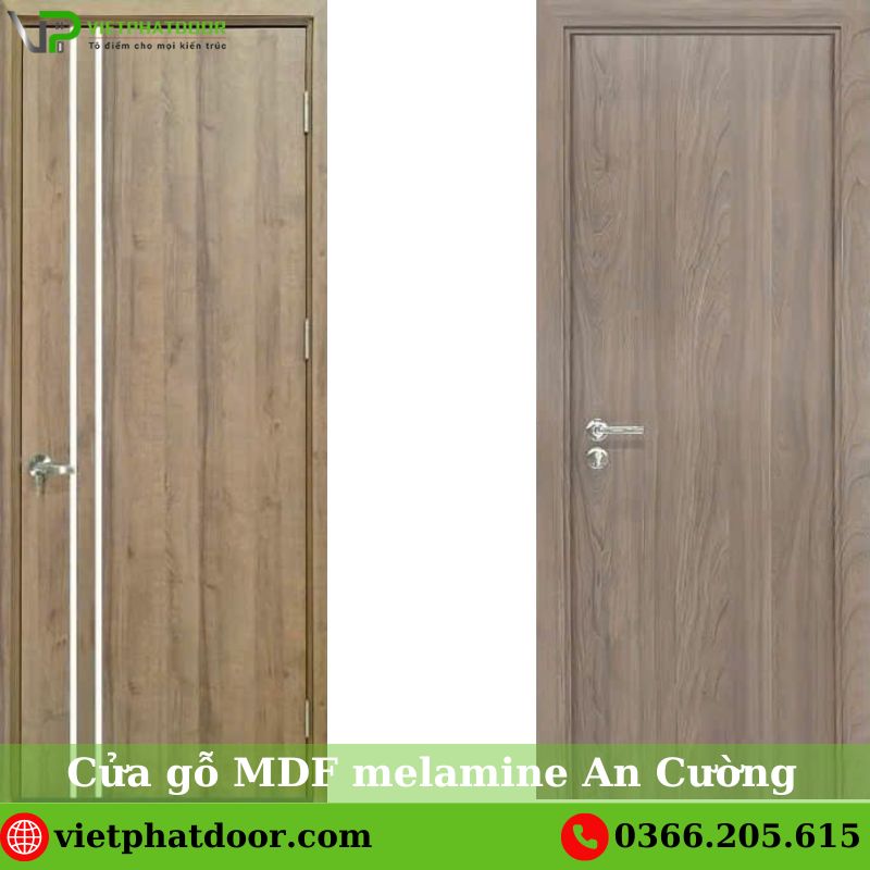 Cửa gỗ giá rẻ chất lượng uy tín tại TPHCM Cửa gỗ MDF melamine An Cường