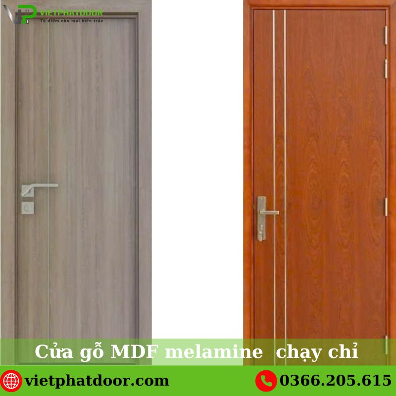 Cửa gỗ giá rẻ chất lượng uy tín tại TPHCM Cửa gỗ MDF melamine chạy chỉ