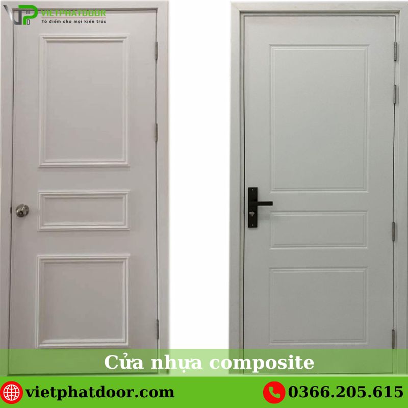 Cửa gỗ nhựa cao cấp chất lượng ở TPHCM Cửa nhựa composite màu trắng