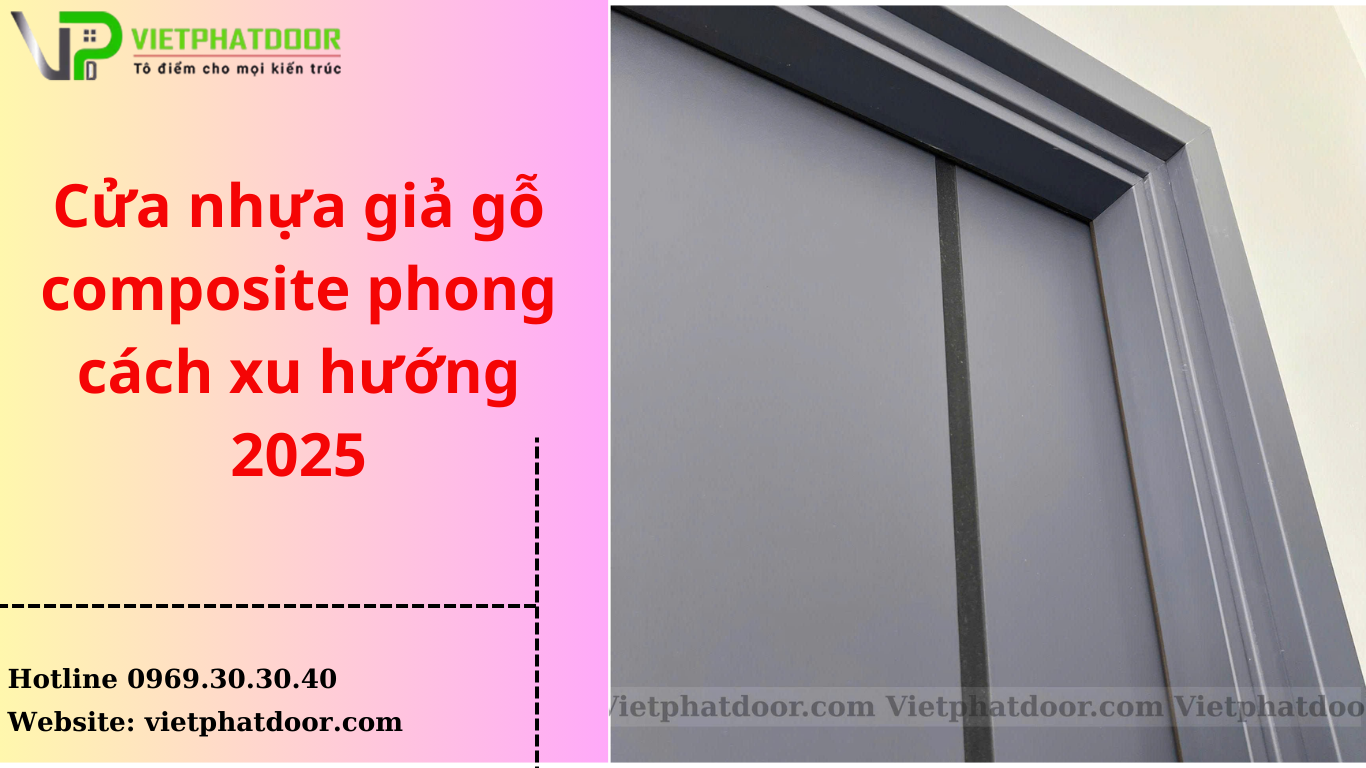 Cửa nhựa giả gỗ composite phong cách xu hướng 2025