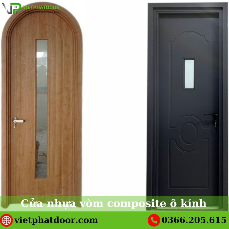 Cửa nhựa composite là gì? Những câu hỏi thường gặp khi mua cửa nhựa composite Cửa nhựa vòm composite ô kính