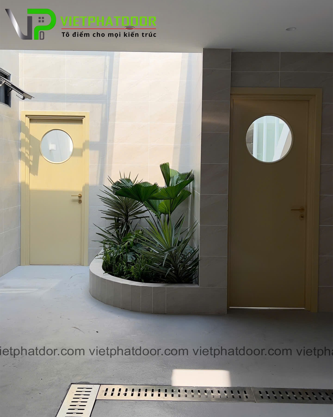 Xu Hướng Cửa Ô Kính Tròn: Ngôn Ngữ Thiết Kế Đột Phá Cho Spa, Studio Và Quán Cafe Cua o kinh tron 1