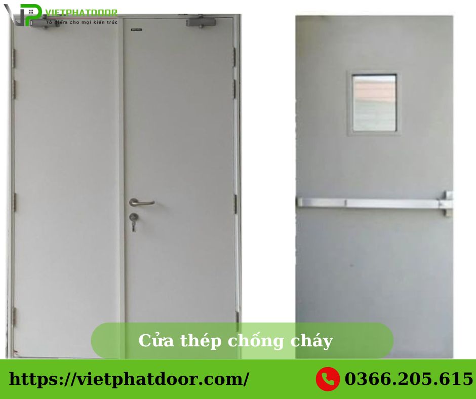 BÁO GIÁ THI CÔNG LẮP ĐẶT CỬA THÉP CHỐNG CHÁY BÌNH DƯƠNG Cửa thép chống cháy T01