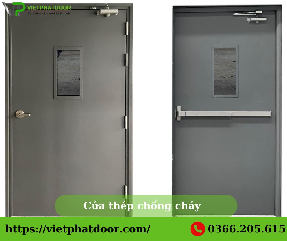 BÁO GIÁ THI CÔNG LẮP ĐẶT CỬA THÉP CHỐNG CHÁY BÌNH DƯƠNG Cửa thép chống cháy T04