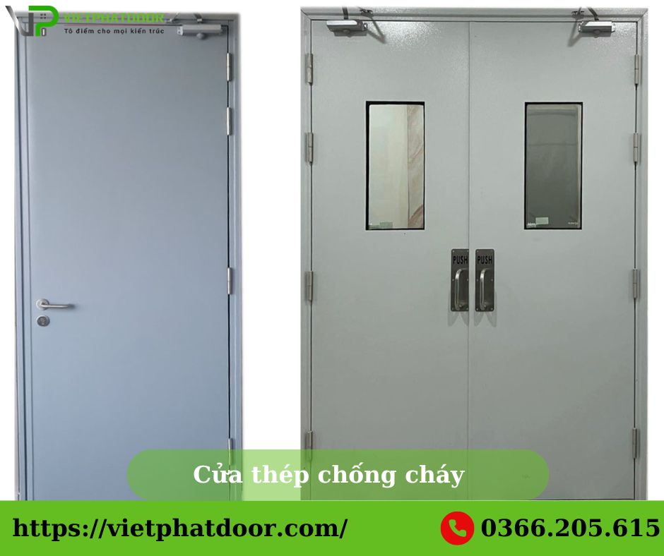 BÁO GIÁ THI CÔNG LẮP ĐẶT CỬA THÉP CHỐNG CHÁY BÌNH DƯƠNG Cửa thép chống cháy T05