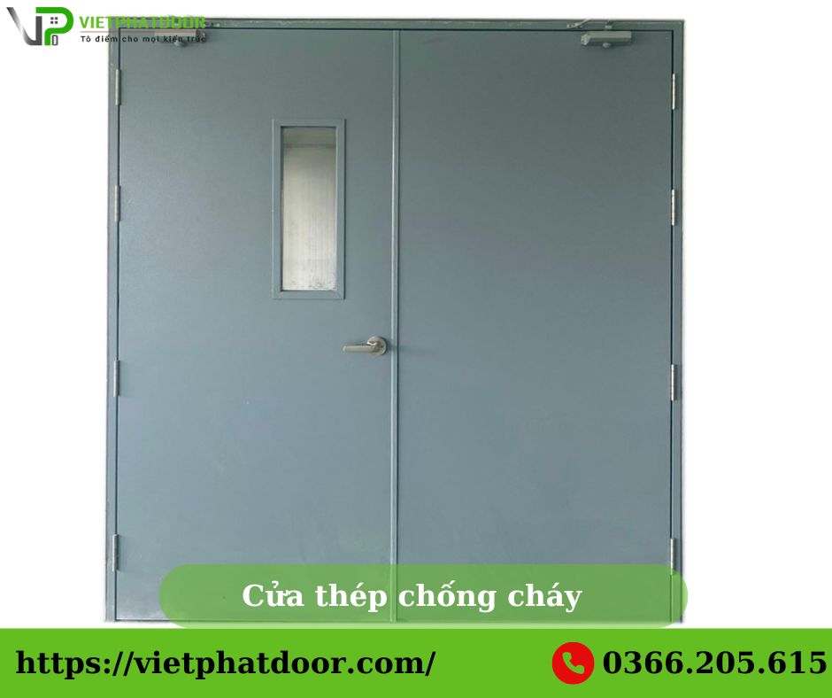 BÁO GIÁ THI CÔNG LẮP ĐẶT CỬA THÉP CHỐNG CHÁY BÌNH DƯƠNG Cửa thép chống cháy T06