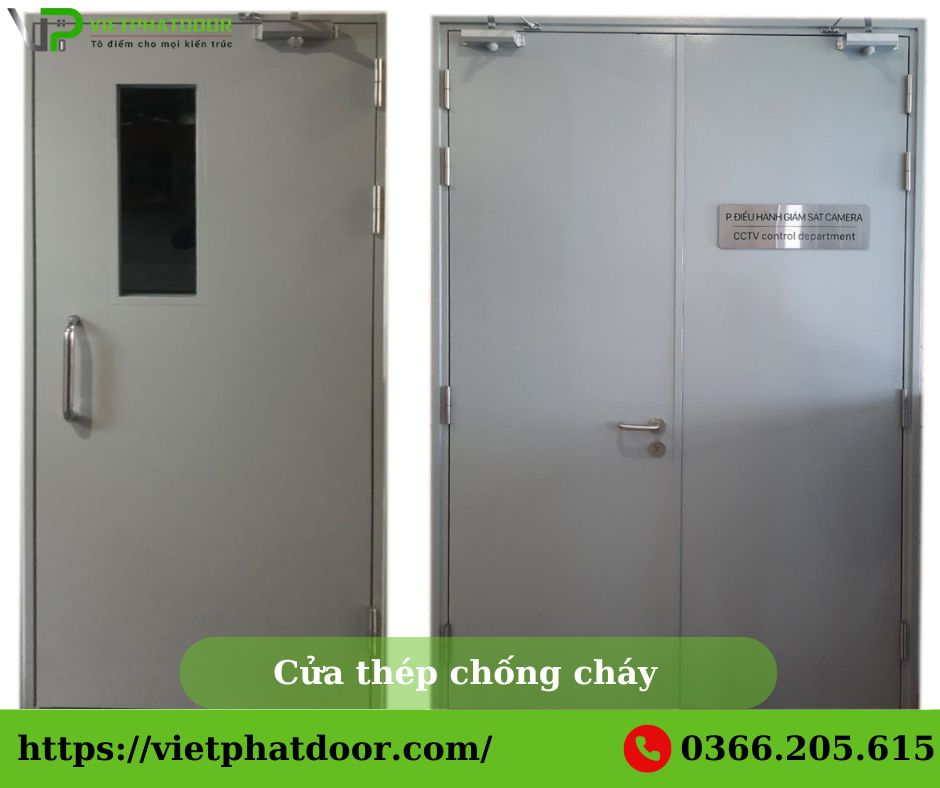 BÁO GIÁ THI CÔNG LẮP ĐẶT CỬA THÉP CHỐNG CHÁY BÌNH DƯƠNG Cửa thép chống cháy T07