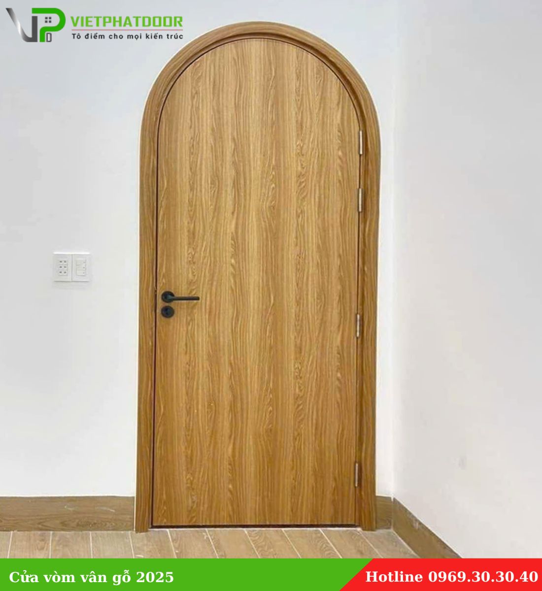 Bàn giao cửa vòm nhựa giả gỗ composite tại Gò Vấp Cua-vom-van-go-2025