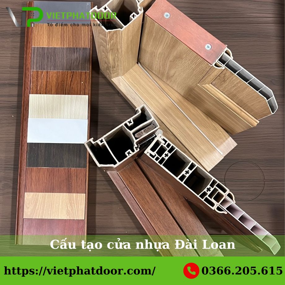 CỬA NHỰA ĐÀI LOAN YO-25 Mặt cắt cửa nhựa Đài Loan
