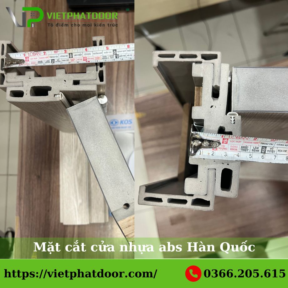 Báo Giá Cửa Nhựa Giả Gỗ ABS Hàn Quốc Tại TP.HCM - Lựa Chọn Hoàn Hảo Cho Không Gian Hiện Đại Mặt cắt cửa nhựa abs hàn quốc