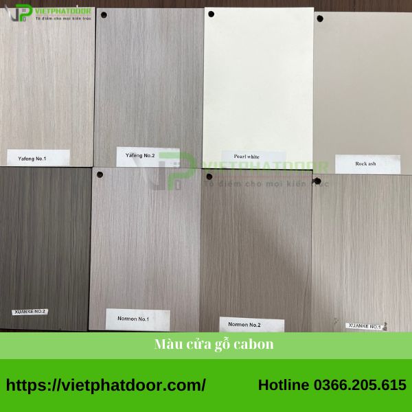 SO SÁNH BÁO GIÁ CỬA NHỰA COMPOSITE VÀ CỬA GỖ CARBON Ở ĐỒNG NAI Màu cửa gỗ carbon