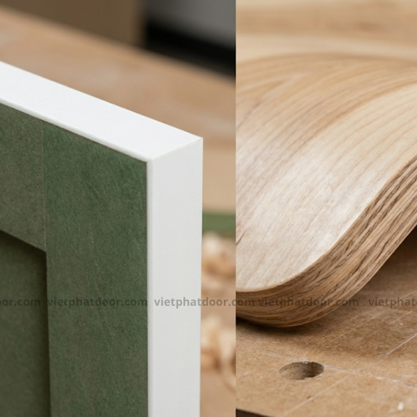 So Sánh Flwood Và MDF Lõi Xanh: Đâu Là Giải Pháp Tối Ưu? Xu Hướng Vật Liệu Cửa 2026 So sánh ván Flywood Mdf lõi xanh