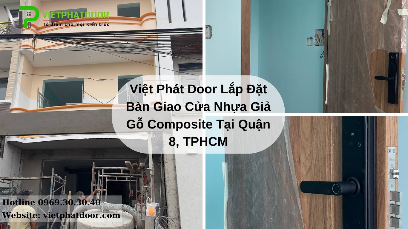Meta Corp Lắp Đặt Bàn Giao Cửa Nhựa Giả Gỗ Composite Tại Quận 8, TPHCM