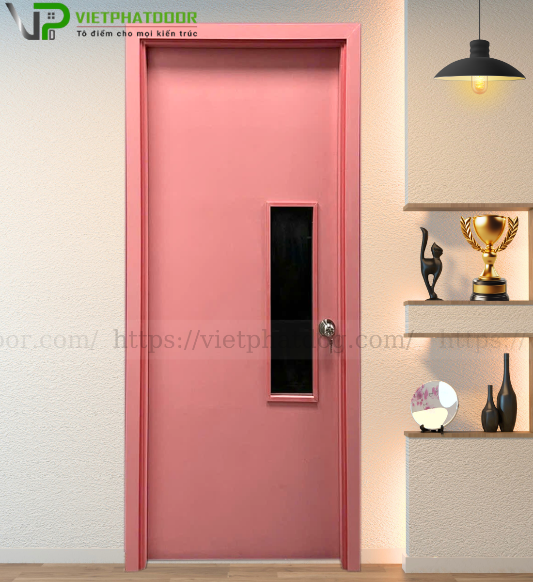 CỬA NHỰA COMPOSITE MÀU HỒNG - SƠN THEO YÊU CẦU