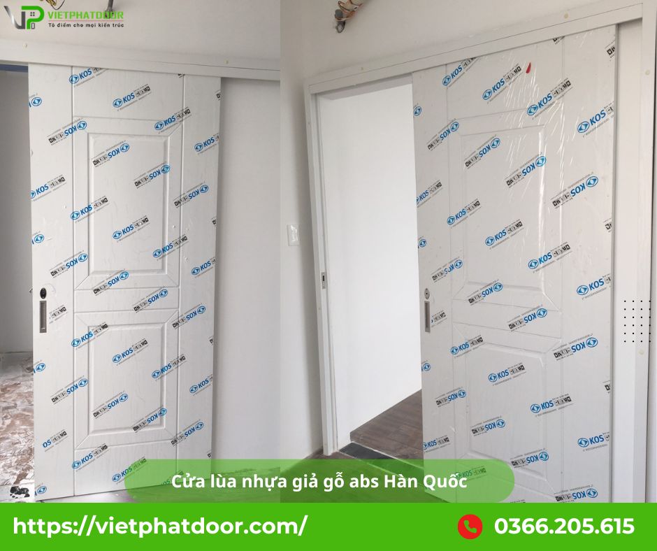 cửa lùa nhựa giả gỗ abs Hàn Quốc