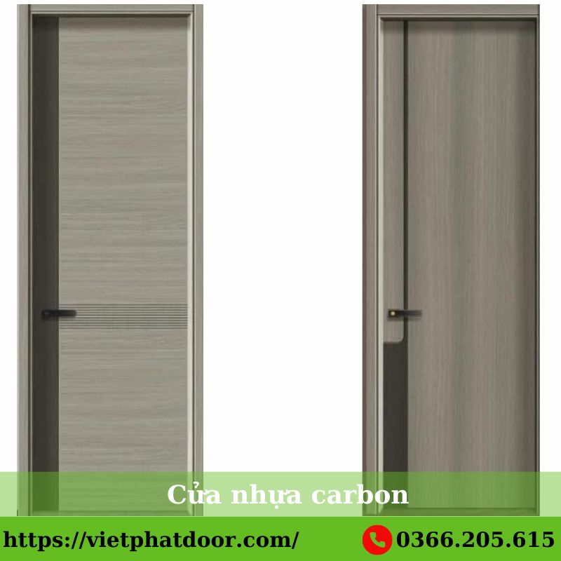 Top mẫu cửa thông phòng đẹp nhất hiện nay cửa nhựa carbon 001