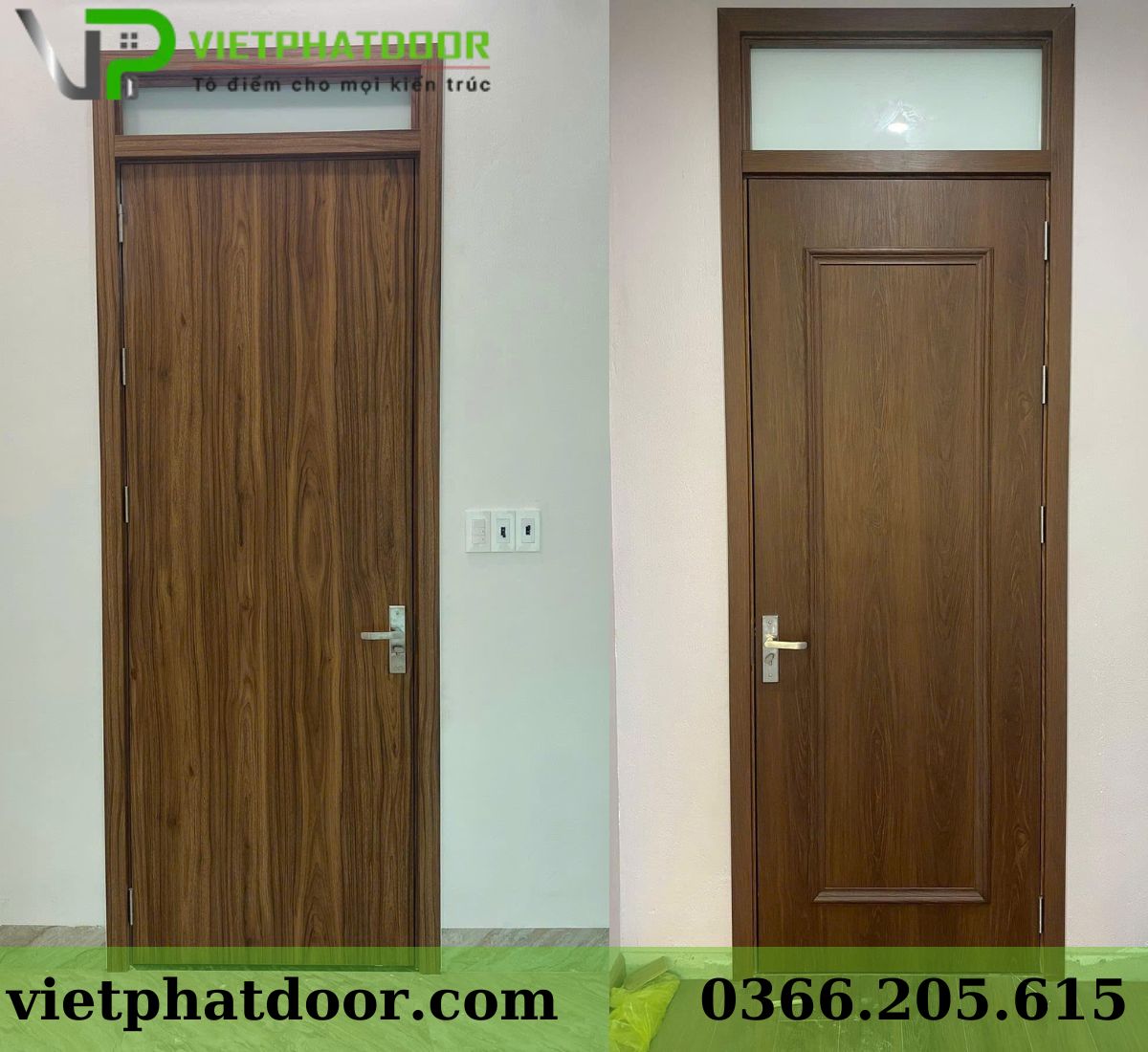 Top mẫu cửa nhựa composite ô thoáng cửa chính, cửa phòng mới nhất cửa nhựa composite