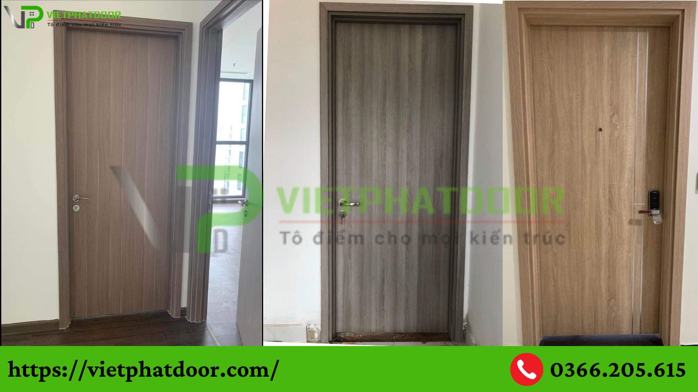 CỬA GỖ CÔNG NGHIỆP THẾ HỆ MỚI CHỐNG NƯỚC GIÁ TỐT, UY TÍN Ở LONG AN THÍCH HỢP CHO CẢ CỬA PHÒNG VÀ CỬA NHÀ VỆ SINH TOILET mdf laminate 1