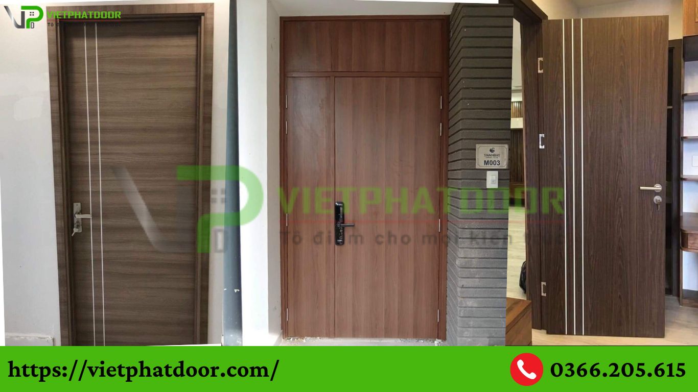 CỬA GỖ CÔNG NGHIỆP THẾ HỆ MỚI CHỐNG NƯỚC GIÁ TỐT, UY TÍN Ở LONG AN THÍCH HỢP CHO CẢ CỬA PHÒNG VÀ CỬA NHÀ VỆ SINH TOILET mdf laminate 2