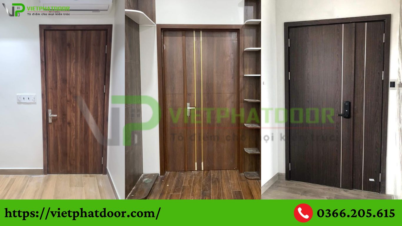 CỬA GỖ CÔNG NGHIỆP THẾ HỆ MỚI CHỐNG NƯỚC GIÁ TỐT, UY TÍN Ở LONG AN THÍCH HỢP CHO CẢ CỬA PHÒNG VÀ CỬA NHÀ VỆ SINH TOILET mdf laminate 6